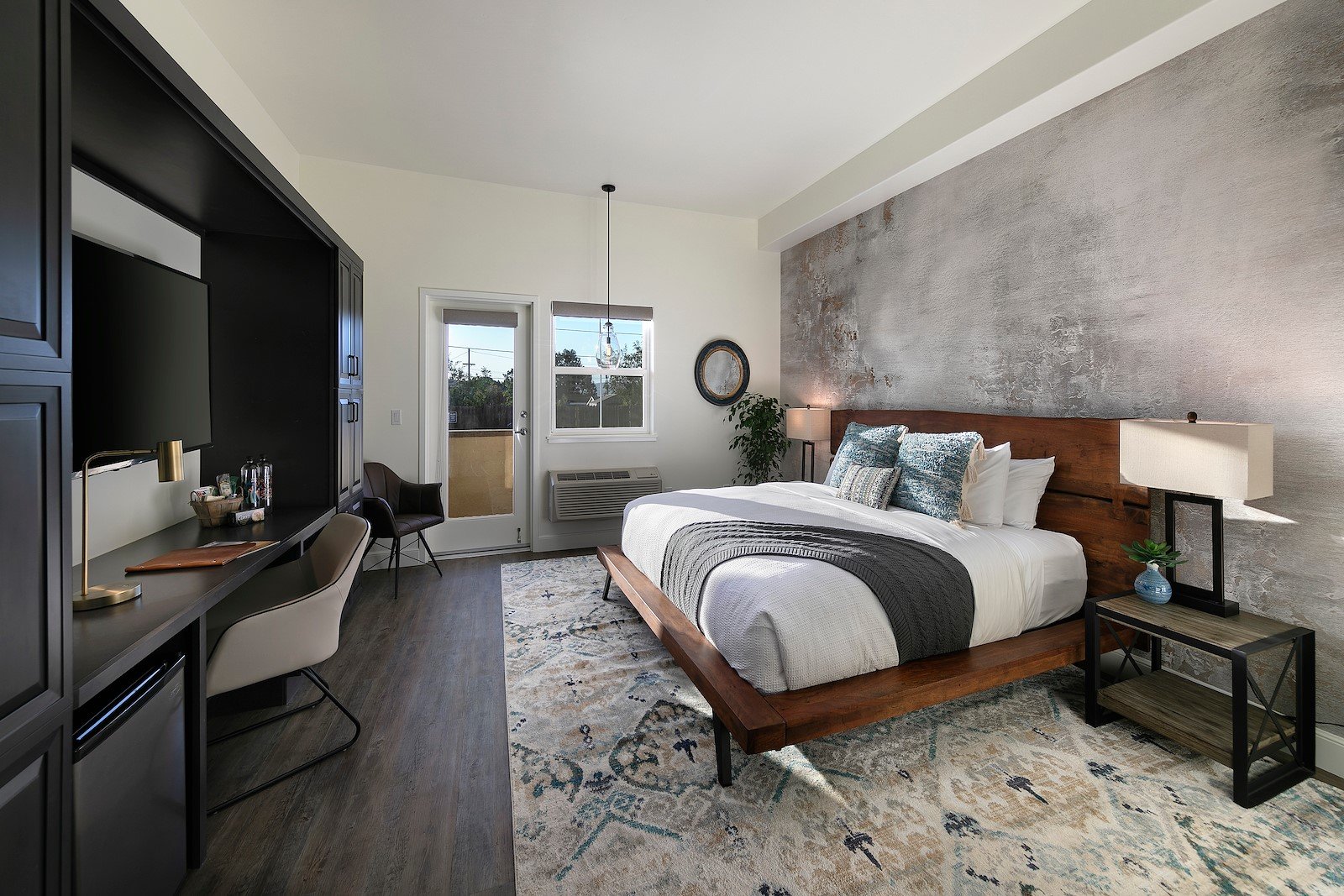 ADA Deluxe King room with wide pathways around the bed